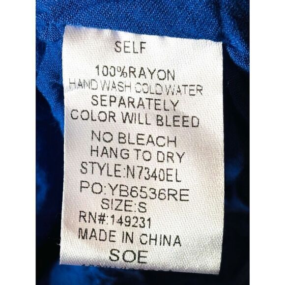 Kori America Women’s Size Small Blue Tiered Mini Dress • Ruffled Cap Sleeves - Picture 9 of 10